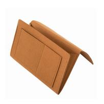 Felt Bedside Storage Bag Pouch Bed Bag Sofa Tv Remote Control Storage Organizer tamsiai ruda spalva
