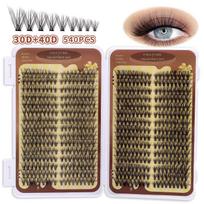 540 Tufts Of Diy Single Tufts Of False Eyelashes, White Box, Natural Thick D-Curve, Segmented Grafting Eyelashes