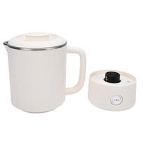 Nešiojamas elektrinis virdulys Baltas 600ml Nerūdijančio plieno vidus Izoliuotas karšto vandens virdulys arbatai, kavai Fixed Handle white