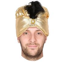 Creative Arab Turbans for Unisex Stretch Feather Turban Head Wrap for Cosplay Ethnic Style Arabic Head Wrap 1 beige