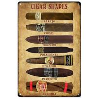 Whiskey Cigar Metal Tin Signs Plaque Wall Decoration Vintage Art Posters Iron Painting for Man Cave Home Cafe Garden Club Bar 20x30cm（7.8x11.8inch）