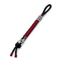 Retro Spartan Warrior Lanyard Keychain Norse Vikings Runes Amulet Braided Paracord Rope Knife Car Keyrings Handmade raudona