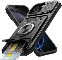 Shockproof Heavy Duty Hard Phone Case for IPhone 13 14 Pro Max 15 16 Plus with Card Slot Magnetic Ring Holder Protective Cover For iPhone 15 juoda