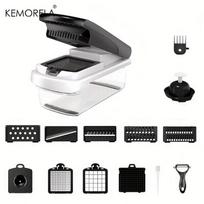 14/15 in 1 Multifunctional Vegetable Chopper Food Chopper Onion Chopper Vegetable Chopper with Container for Salad Potato Carrot