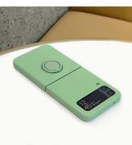 Simple Samsung zflip1 mobile phone case liquid silicone all-inclusive folding screen zflip1/1/1 ring holder Samsung zflip3/f7110