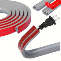 1roll Flexible Cable Raceway Duct, Self-Adhesive Wire Hider for Ethernet Power Cords, Keeps Home Tidy, Easy To Install (as the picture,1m)