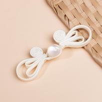 5 Pairs Hand-Woven Chinese Frog Closures with Jade Beads Long Tail Knot Buttons for Qipao, Hanfu, Tang Suit Chinese Attire