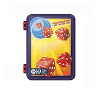 Yahtzee Dice Game Set with Foldable Dice Cup and Storage Box for Portable Play Suitable for Family and Group Entertainment Indoor and Outdoor Use one size raudona