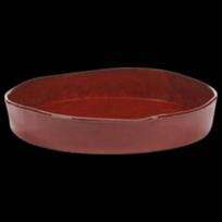 SERAX La Mere 20cm Stoneware High-Sided Plate venecijos raudona spalva