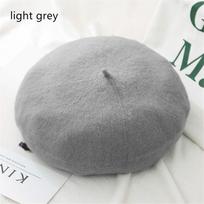 Women Girls Winter Warm Baggy Autumn Beret Hat Flat Cap Hat Felt Berets Wool Beret Cap šviesiai rausvos spalvos