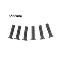 6 vnt. tvirtinimo varžtas M5 20mm M6 22mm Kairinis sriegis Plokščia galvutė su įleidimu 1/2 UNF 3/8 UNF gręžtuvo kotelio adapteriui įrankis