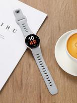 No Gap Sport Silicone Strap For Samsung Galaxy Watch 7/FE/6/5/4 44mm 40mm Bracelet Watchband Watch 6-4 Classic 47mm 43/46mm Belt Galaxy Watch 7 40mm pilka spalva