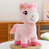 Miela rožinė ponio lėlė persikų žiedų žirgo pliušinis žaislas žirgo metų talismanas lėlė Naujųjų metų puošmena metinio susitikimo dovana 25cm