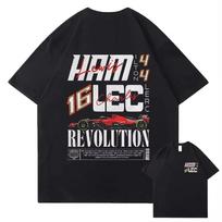 Animated Lewis Hamilton Y2K Short Sleeve 2025Summer Hot-selling Printed Cotton T-shirt Fashion Trend Hip Hop Streetwear S