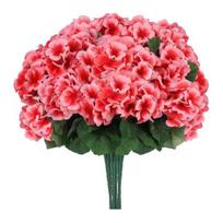 1/6/12 vnt. Dirbtinė pelargonijos gėlė su žaliais lapais, realistiška, atspari UV spinduliams, netikra šilkinė gėlė, vidaus, lauko, sodo, kiemo, balkono dekoracija 1pc rožinė