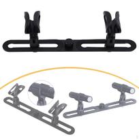 Stereo Array Spacing Mount Bar Stand Mic Holder for Conference 2 Clips