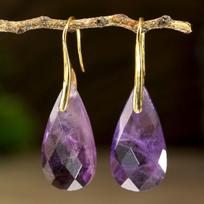 Elegant Pink Crystal Water Drop Earrings for Women - European & American Style ametistas