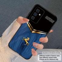 Auksinė Arklio Galva Skirta Samsung S20FE S 21 22 23 FE 24 Plus 25 Ultra Galaxy M23 32 34 35 52 53 54 55 5G silikoninis minkštas telefono dėklas Galaxy M52 5G
