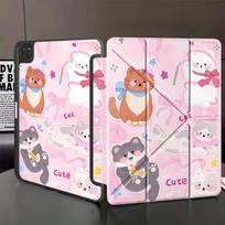 Tablet Case For iPad Air 4 5 M3 M2 1 2 M4 11inch Pro 2025 Pro 11th 10th 9th 8th 7th 12.9inch Mini 6 7 Holder Cover Three Cats iPad Mini 6 8.3