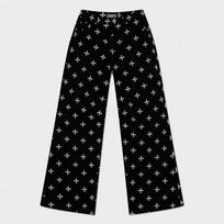 SMFK Black Garden Classic Wide-Leg Full Print Cotton Jeans - Spring 25 New Arrival Casual Pants Small