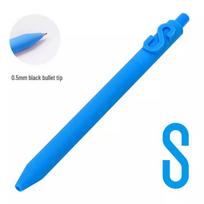 KACO Black Click Neutral Pen - Soft Silicone Candy Color for Students 0.5mm