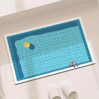 Rubber Bathroom Anti Slip Floor Mat Water Absorbing Fast Drying Lovely Cartoon for Rental Apartment Bathroom Home Decor B