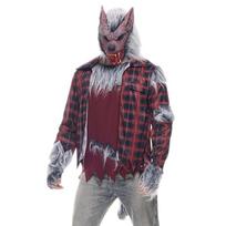 Vyriškas vilkolakio kostiumas Pilnaties Kraujuotas Vilkas Helovino Cosplay Kostiumas su Vilko Kaukę ir Pirštinėmis M įvairiaspalvė spalva