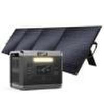 SolarPlay 2400W Portable Power Station with 400W Solar Panel, 2160Wh LiFePO4 Battery Ups Generador Solar 2400W+400W 2160WH EU