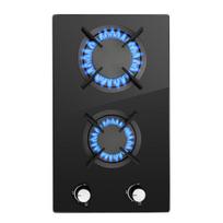 SNDOAS Dujinė kaitlentė, Stiklinė dujinė viryklė su automatine liepsnos apsauga, 30cm, 2400W/1800W, 2 degiklių kaitlentė, gamtinės dujos/LPG Dual Fuel