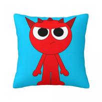 S-Sprunki Game Pillow Cover New Vintage Pillow Case For Sofa Home Decoration Cushion Cover Soft Print Pillowcases Gift Idea Peach skin 18*18(CM)-1Pcs
