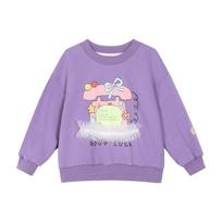 LUSON Okids Girls' Playful 3D Cartoon Sweatshirt 80 violetinė