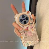 Compatible with vivo X300 Ultra phone case, full-coverage lens, 300 premium cartoon cuteness, 300s oil painting elephant vivo X300
