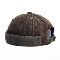 Washed Docker Cap Splicing Colors Brimless Caps Without Visor Adjustable Cotton Cap For Men Women Vintage Outdoor Hip Hop gray