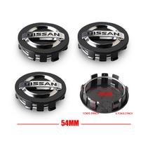 wskpa9 4PCS 60/54MM Car Wheel Center Hub Caps Tire Rim Covers Accessories For Nissan Nismo Almera Xterra Qashqai Sentra X-Trail V36 GTR (as the picture,For Nissan)