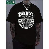 European sizes Men's Black Graphic TShirt Unique Summer Casual Tee Featuring Bicycle Illustration and Vintage 19 5 Los Angeles CA Text S