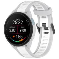 18mm 20mm 22mm Oficialus silikoninis dirželis, skirtas Garmin Forerunner 165 55 265 965 570 970/Active 5/6 Apyrankė Venu 4/3 Juosta Forerunner 265S pilkai balta spalva