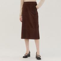 2nd Skin Corduroy H Line Long Skirt Ncwfs4100 beige