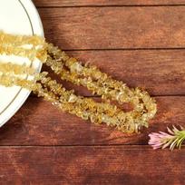 Reiki Citrinas Mala/Vėrinys Natūralaus Kristalo Akmens Skaldytų Karoliukų Mala, (Geltona)