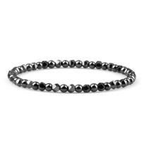 4 mm karoliukų apyrankė Netaisyklingas hematitas Vyriška Rankų darbo Tampri Juvelyrika Juodo lavos akmens pakabukai Apyrankės Moterims Draugystės dovanos Hematite17cm