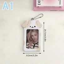 3 colių fotokortelių laikiklis Kawaii Kpop nuotraukų kortelių laikiklis raktų pakabukas Ins Idol nuotraukų kortelių apsauga foto rankovės autobuso kortelės dėklas
