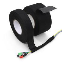 15m/roll Heat-resistant Adhesive Cloth Fabric Tape 9-50mm For Automotive Cable Tape Harness Wiring Loom Electrical Heat Tapes Width 32mm&1 roll black