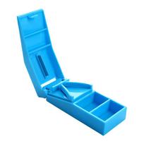 Nešiojamų tablečių tablečių skirstytuvo vaistų pjaustytuvo ketvirčio skyriaus dėžutė 8.5*2.5cm