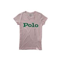 Polo Ralph Lauren Letter Print Round Neck Casual Short Sleeve T-Shirt Women T-Shirt Light-Pink 211810285-004 XS