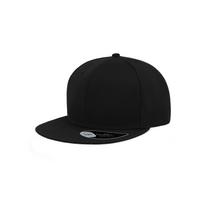 Atlantis Snap Back Flat Visor 6 Panel Cap One Size juoda
