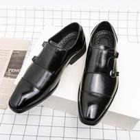 Fashion Luxury Designer New Monk Strap Black Brown Oxford Shoes For Mens Formal Wedding Prom Dress Homecoming Sapatos Tenis Masculino 38