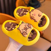 Kapibara Children's Summer Sandals Boys Non-Slip Soft Sole Indoor Bath Cartoon Home Slippers 24/25Code(Insole Length15 geltona