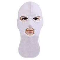 Three-Hole Windproof Outdoor Balaclava – Breathable Warm Sports Mask for Autumn/Winter One Size balta