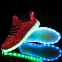 Kedai Šviečiantys LED USB Įkrovimu Vaikams Žemi Madingi Laisvalaikio Dovana 25≈Foot Length16cm raudona