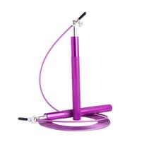 3 Meters Speed Skipping Rope Adjustable 360° Swivel Ball Bearing Boxing Skipping Rope Steel Wire Aluminum Alloy violetinė