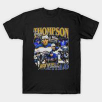Asian Size Men Black Print T-shirt Tage Thompson Vintage Bootleg No-Cut Print Cotton Tshirt L